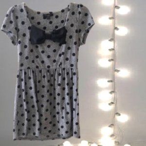 Forever 21 Gray dress Black polka dots